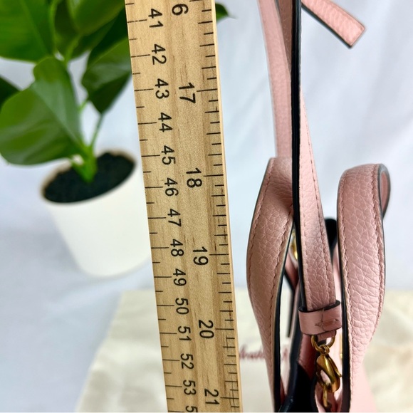 SALVATORE FERRAGAMO Baby Pink Gancini Mini Shopper Tote with dustbag - Picture 13 of 15